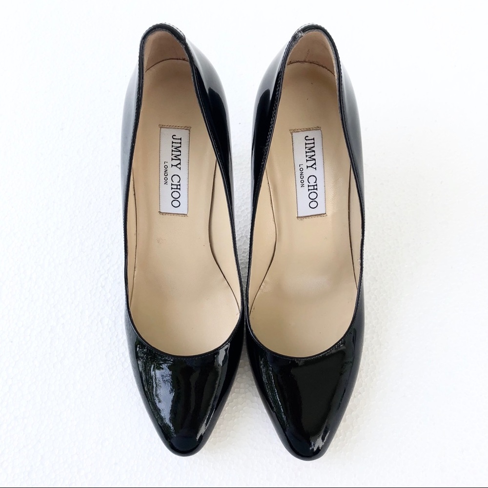 Jimmy Choo Black Patent Leather Pumps